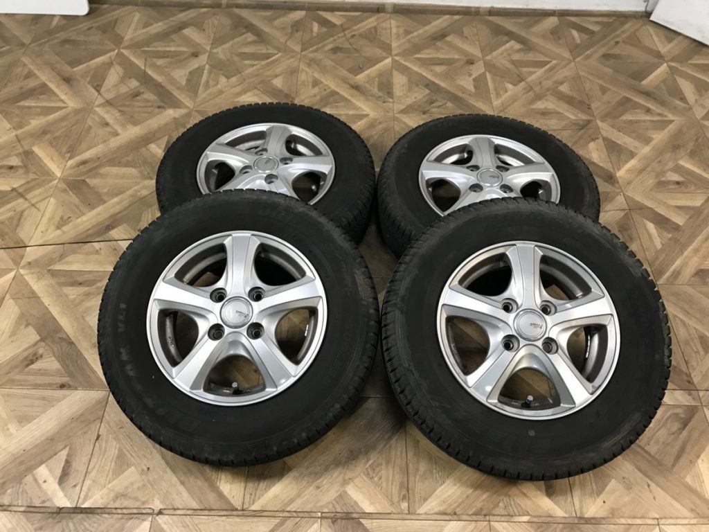 BRIDGESTONE 145R12 スタッドレス 4本セット トピー SIBILLA NEXT SF-5 12インチ 4穴 ホイール