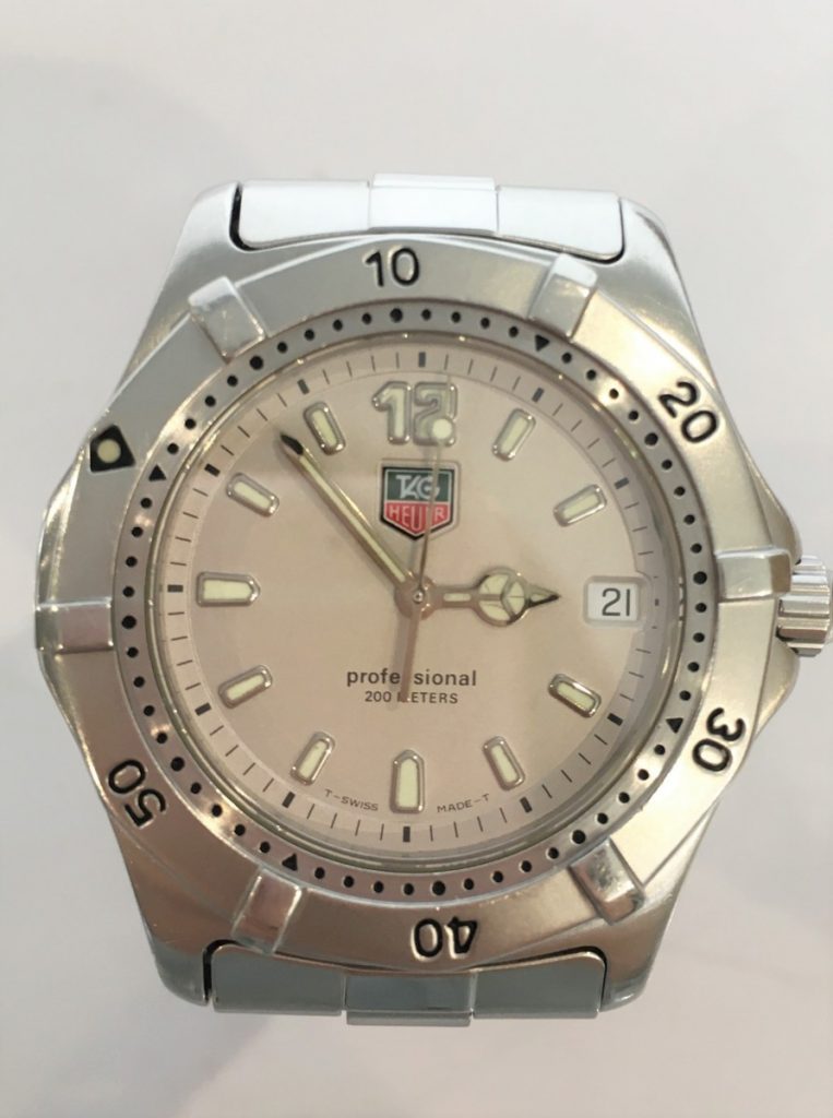 稼動品 正規品 TAG HEUER タグホイヤー プロフェッショナル WK1112 シルバーダイヤル 純正ブレス クォーツ