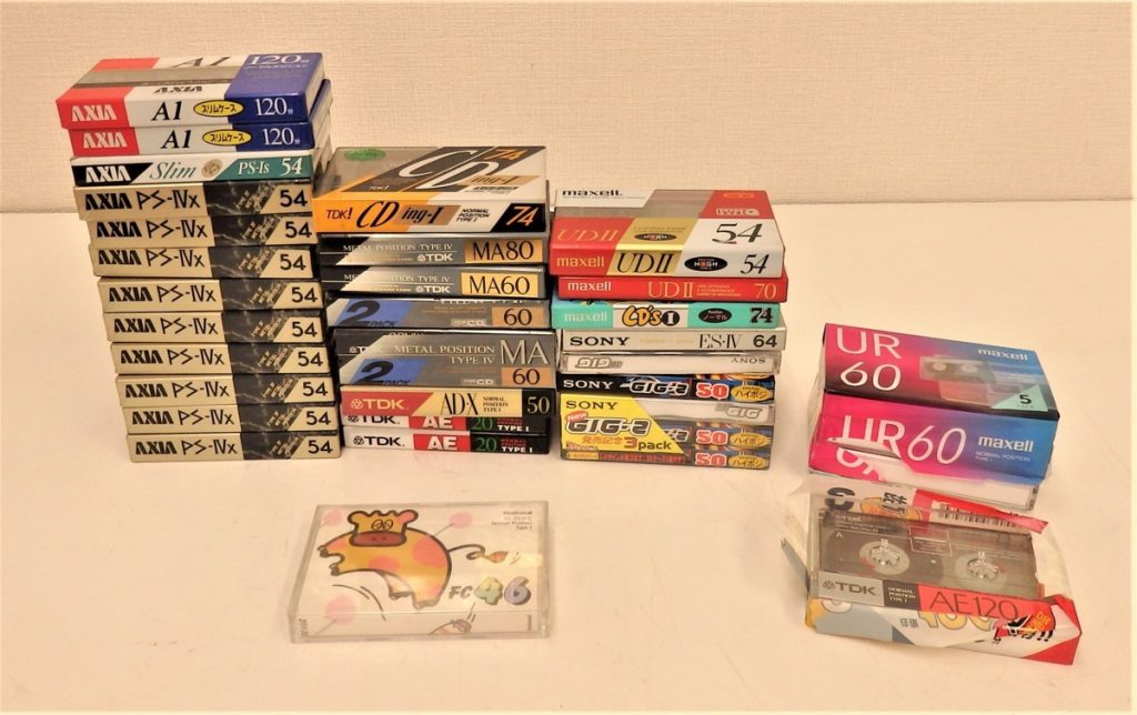 【未使用品】生カセットテープ まとめ売り 35本 AXIA TDK SONY maxell National パッケージ破れ品含む 大量 セット 複数