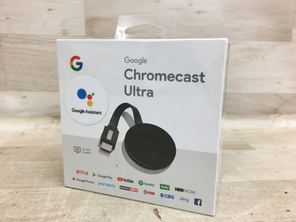 Google Chromecast Ultra ブラック 4K対応 ストリーミング Wi-Fi イーサネット グーグル クロームキャスト ウルトラ