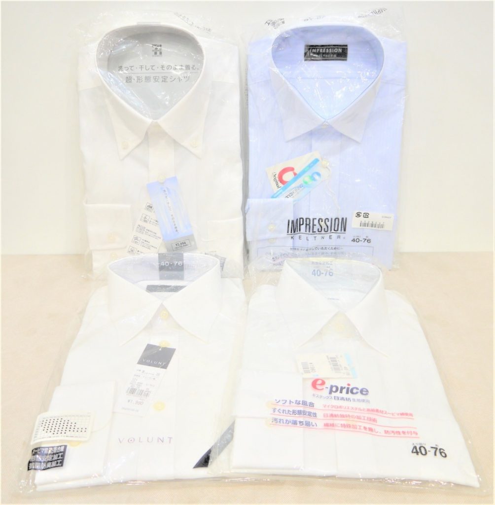 メンズ ワイシャツ シャツ 長袖 4点セット サイズ40-76 Yシャツ