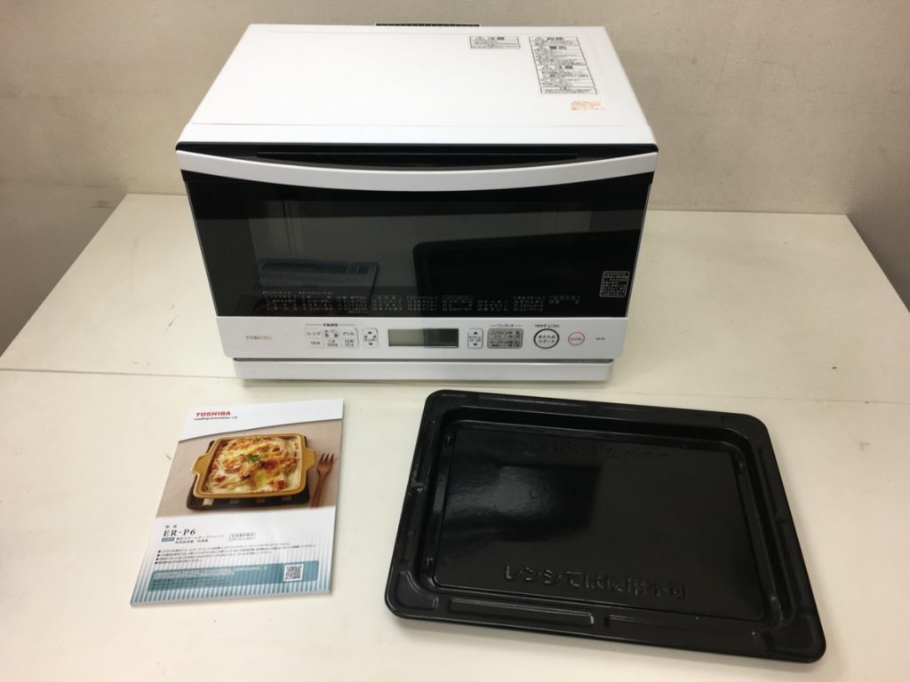TOSHIBA スチームオーブンレンジ 石窯オーブン ER-P6 2017年製 ホワイト ワイド＆フラット庫内