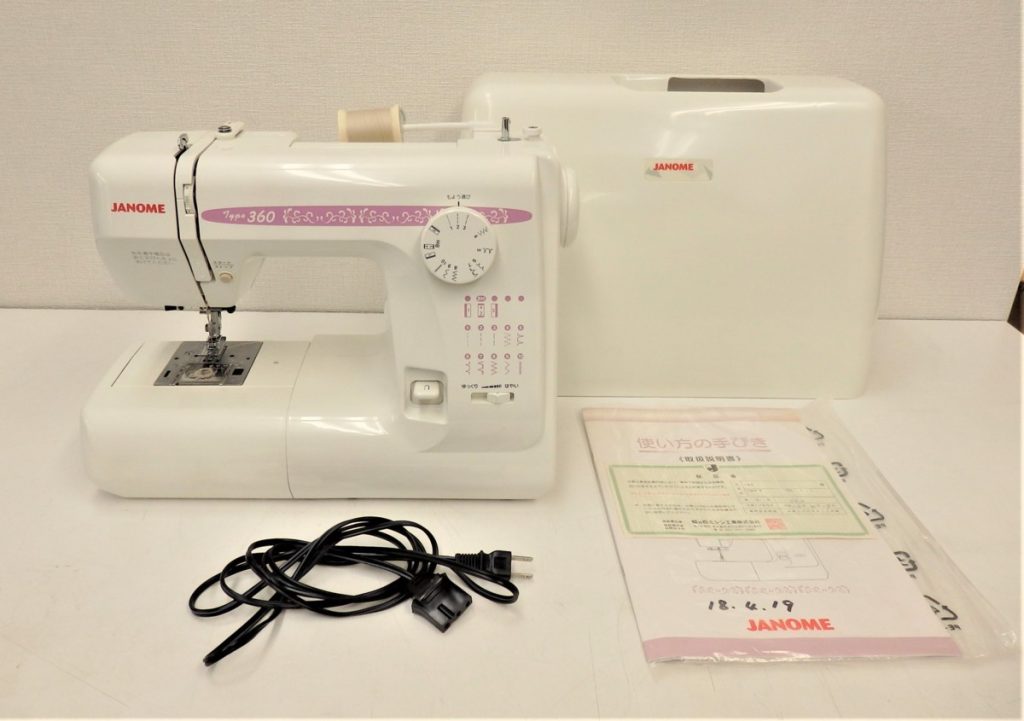 JANOME ジャノメ 家庭用ミシン Type360《MODEL659型》EQULE CP 100V 5W 通電・動作確認済み 説明書・保証書有 18年購入