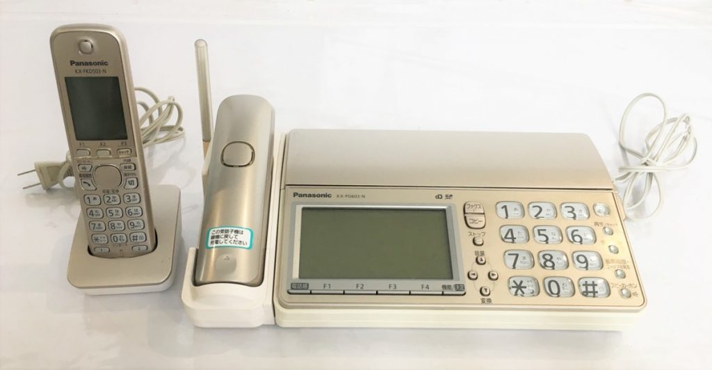 パナソニック パーソナルファックス 電話機 KX-PD603DL 子機 KX-FKD503-N　通電のみ確認