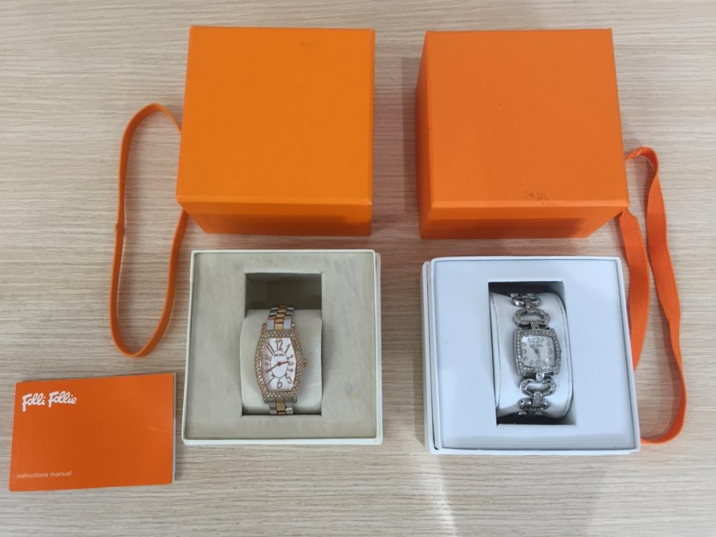 Folli Follieフォリフォリ WF5T120BP / WF5R084BZS ラインストーンベゼル レディース腕時計 不動・電池切れ