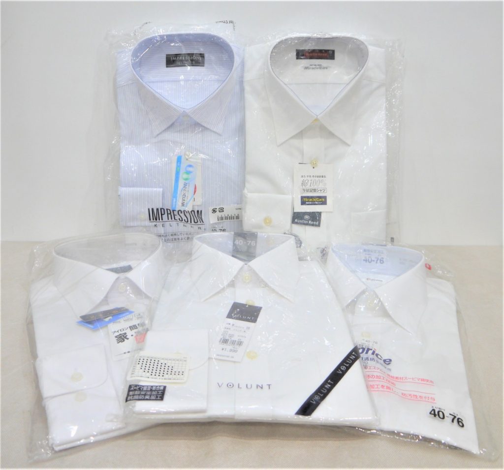 メンズ ワイシャツ シャツ 長袖 5点セット サイズ40-76 Yシャツ