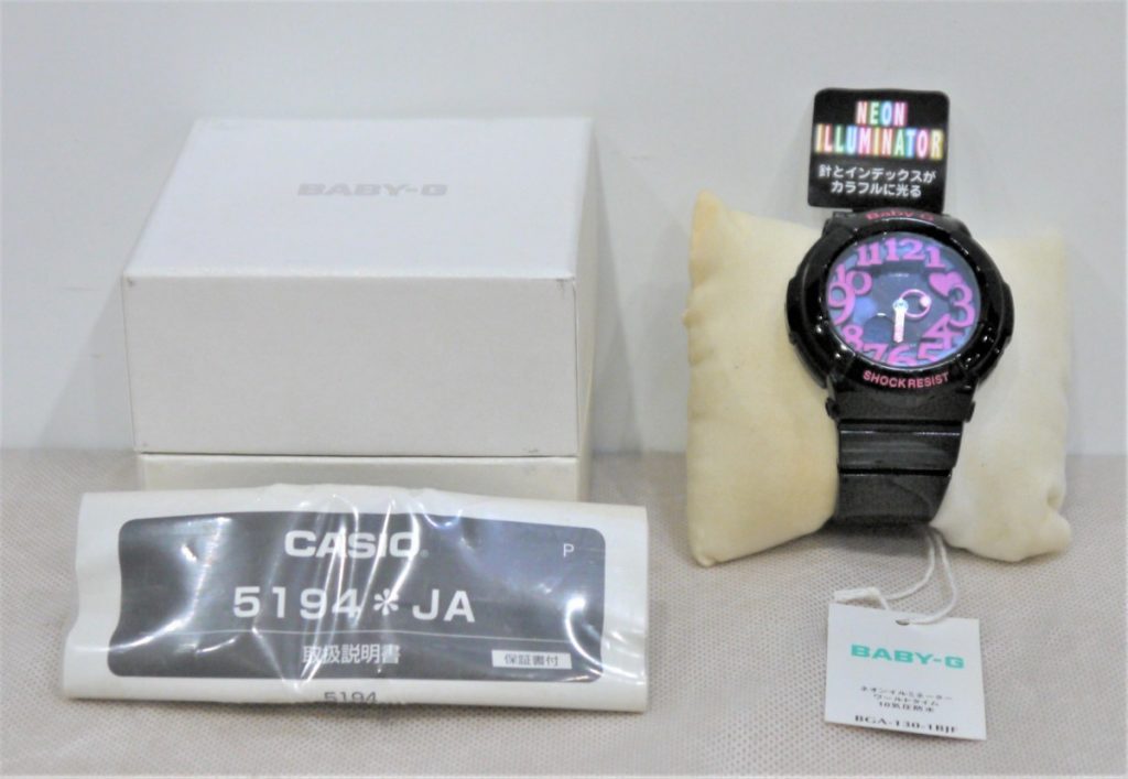 Baby-G ネオンダイアルシリーズ アナデジモデル ブラック×ピンク BGA-130-1BJF 電池切れ
