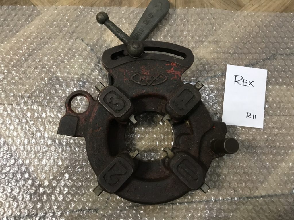 REX ダイヘッド 1 ～ 1.1/2 ねじ切り機 手動切上 パイプマシン レッキス 現状品 (R11)