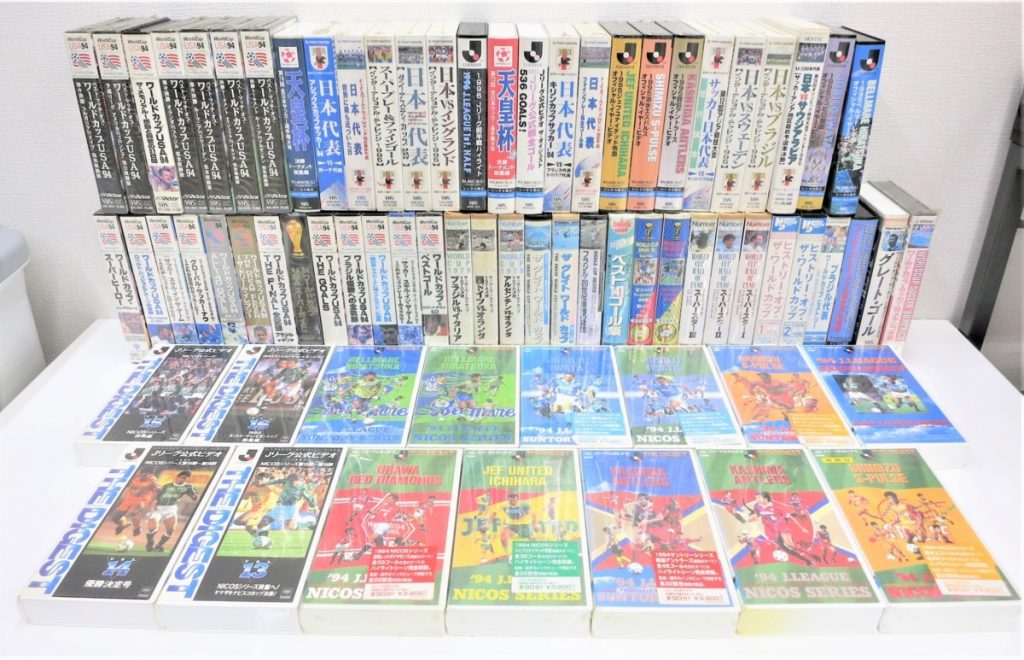 VHS ビデオテープ サッカー ワールドカップ 日本代表 Jリーグ など 73本 山売り まとめ売り