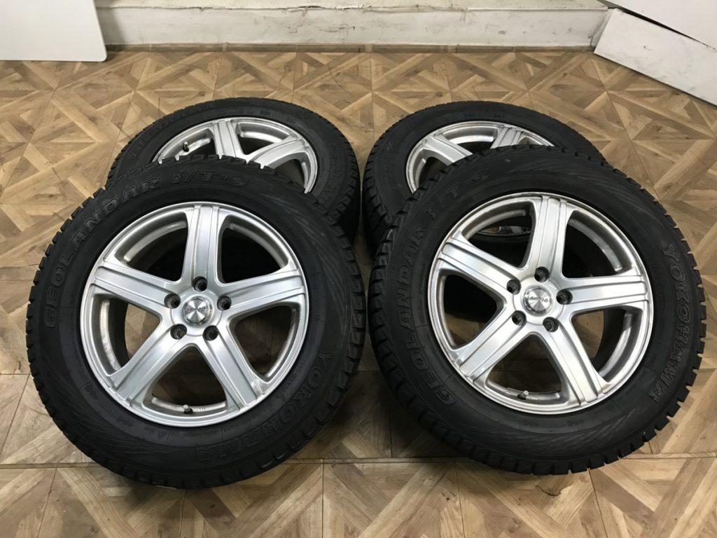 YOKOHAMA 225/65R17 スタッドレス GEOLANDAR SIBILLA VK ホイール 4本 セット 5穴 ヨコハマ