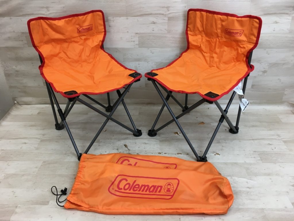 Coleman コンパクトクッションチェア オレンジ 2点セット 軽量 収納ケース付 椅子 キャンプ BBQ コールマン