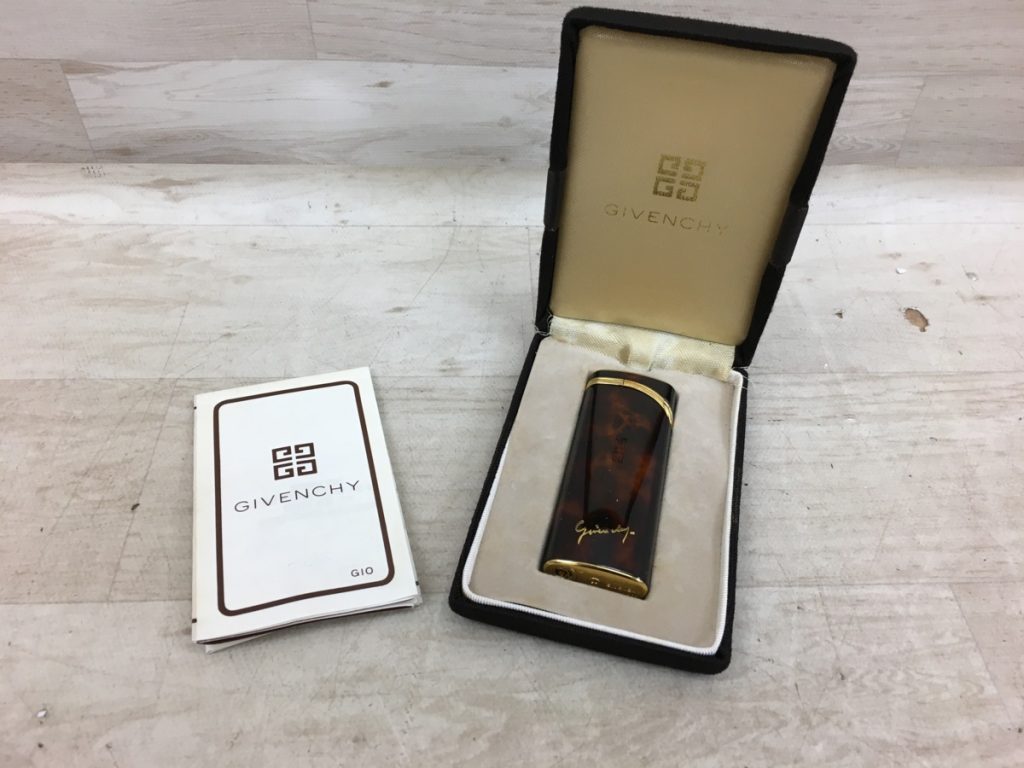 GIVENCHY ターボライター ブラウン マーブル ジバンシー ブランドケース付き 現状品