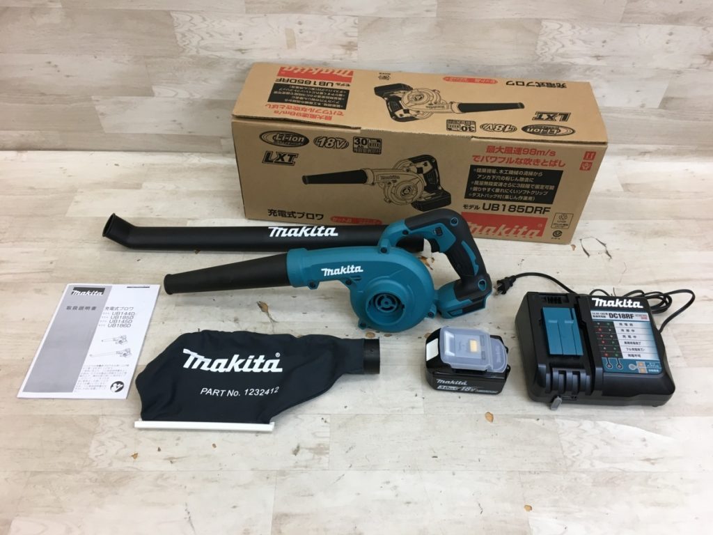 makita 充電式ブロワ UB185D UB185DRF 18V 3.0Ah 急速充電器 バッテリー マキタ 元箱付き