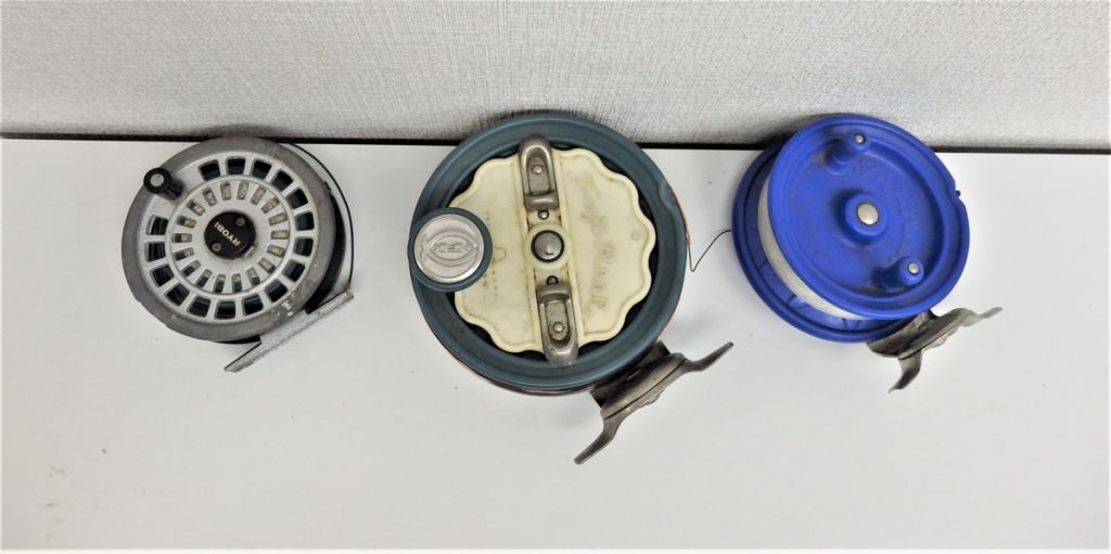 フライ＆タイコリール 3点セット【RYOBI 355 FUJI REEL 40 100】フジリール 太鼓リール チヌ フィッシング 昭和レトロ