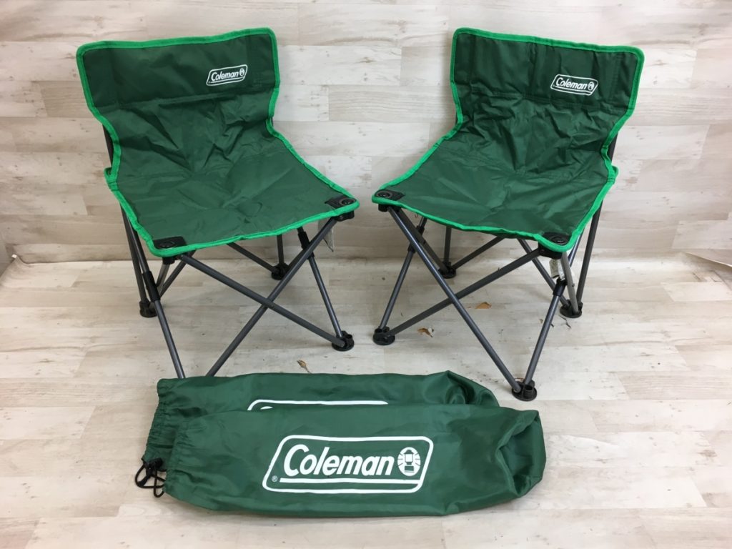 Coleman コンパクトクッションチェア グリーン 2点セット 軽量 収納ケース付 椅子 キャンプ BBQ コールマン