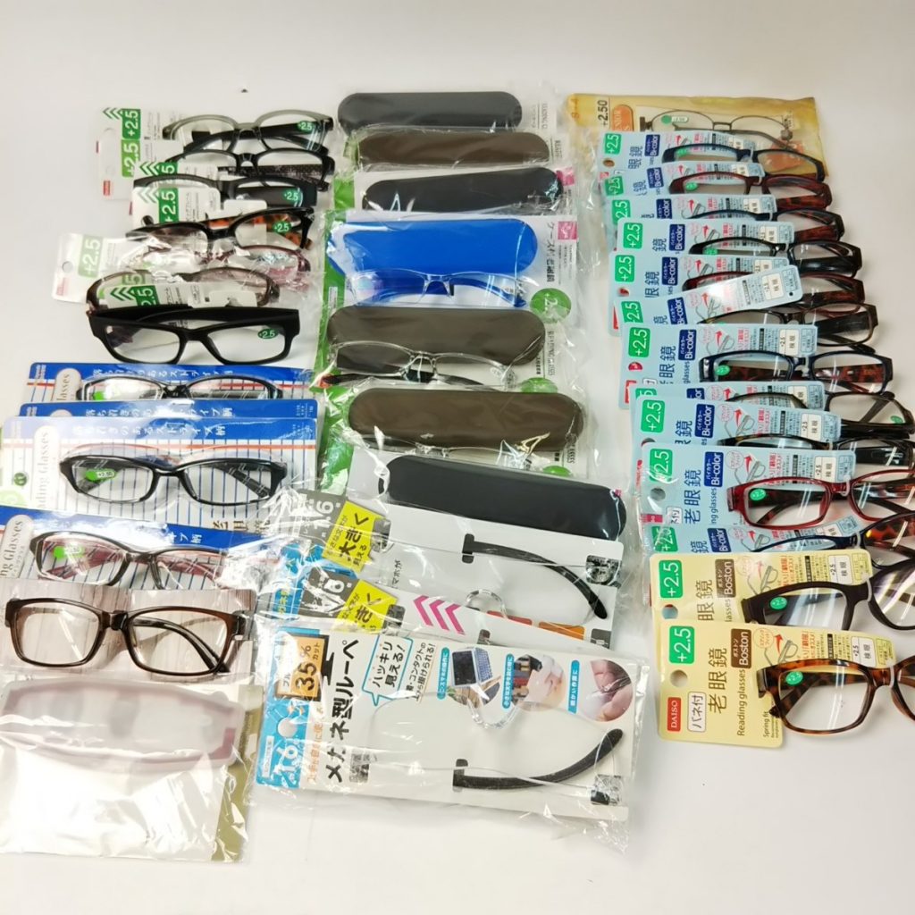 大量 未使用 老眼鏡 拡大鏡 ルーペ 眼鏡フレーム 現状品