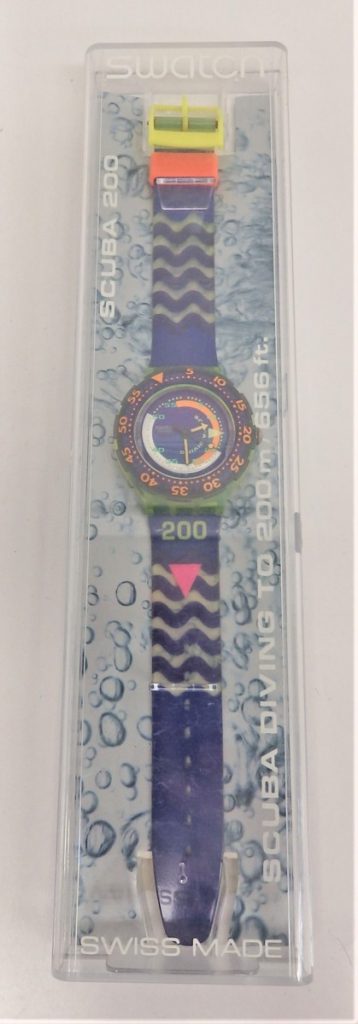 状態並み使用感小 1992 SWATCH SCUBA200「COMING TIDE」SDJ100