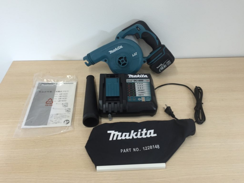 マキタ makita 充電式ブロワー 14.4V UB142DRF 14.4V/18V メロディ付急速充電器 動作確認済み