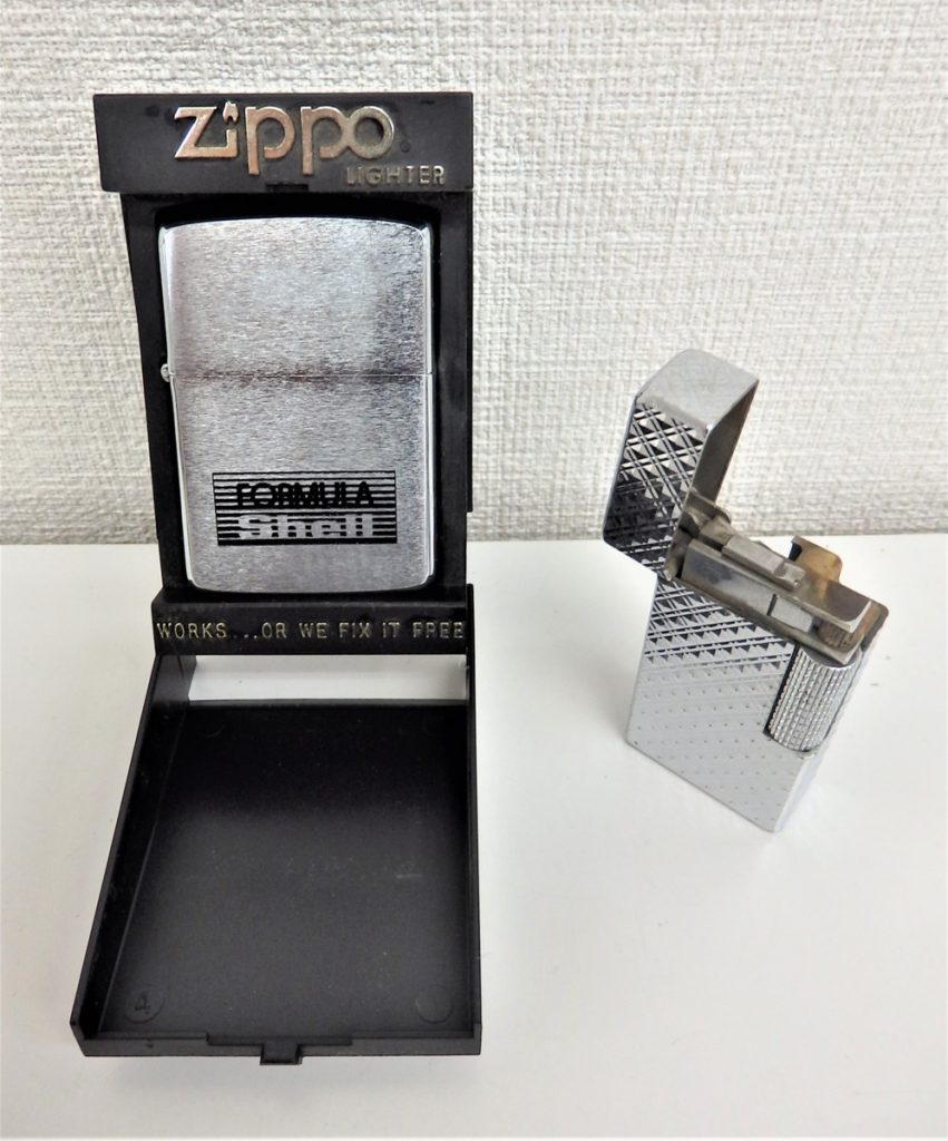 zippo ジッポー FORMULA Shell フォーミュラー シェル 1987年製 U.S.A コレクション＆マルマンガスライター計2個 廃版