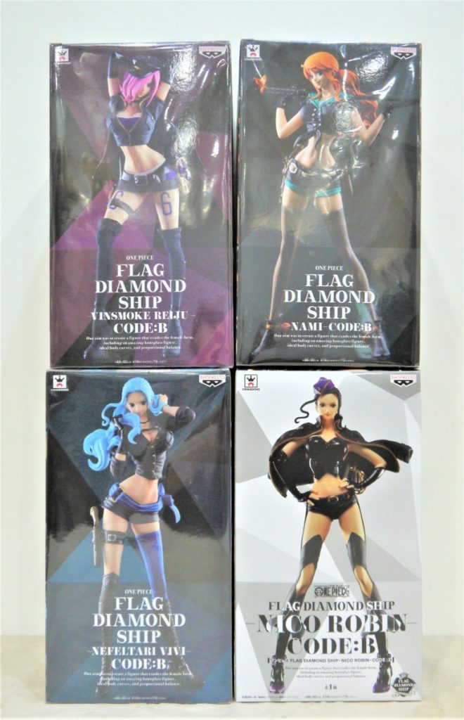 ワンピース ONE PIECE FLAG DIAMOND SHIP フィギュア 4体セット/ビビ ロビン ナミ レイジ
