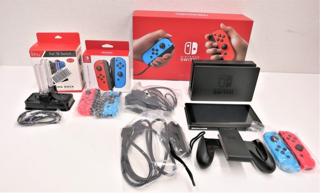 Nintendo Switch HAD-S-KABAA 本体 Joy-Con ネオンブルー ネオンレッド Joy-Con 充電器 ３点セット