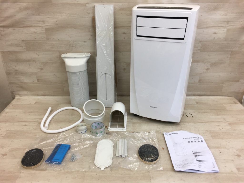 アイリスオーヤマ ポータブルクーラー IPC-221N 2021年製 ホワイト 冷風 除湿 送風 IRIS OHYAMA