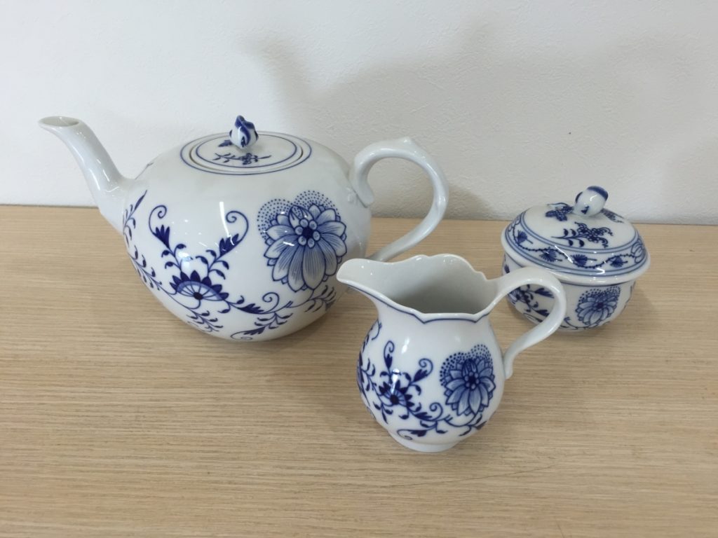 マイセン Meissen ティーポット ブルーオニオン ティーセット ミルクポット シュガーポット 3点セット