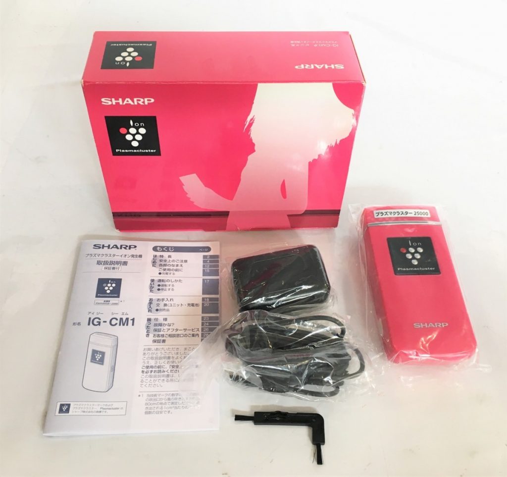 SHARP　プラズマクラスターイオン発生機　IG-CM1-P