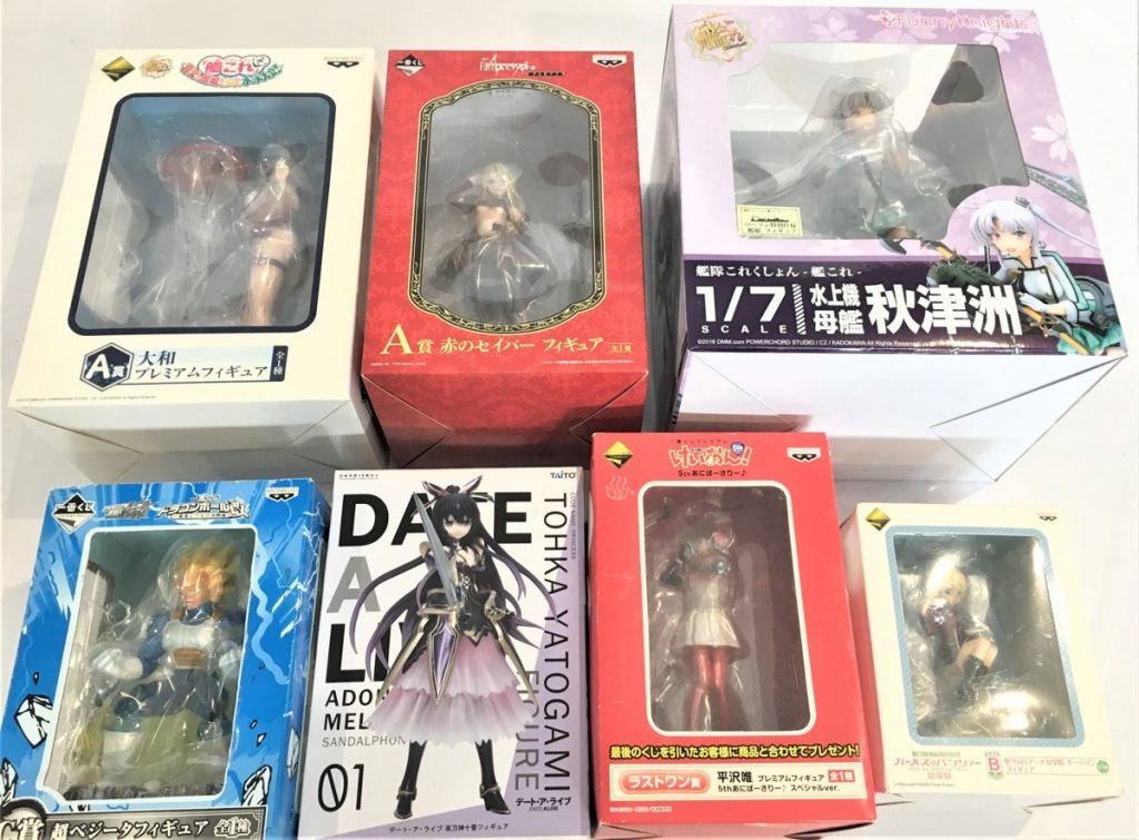 フィギア　7体まとめ　平沢唯　大和プレミアム　聖グロリアーナ　赤のセイバー　デートアライブ　秋津洲　超