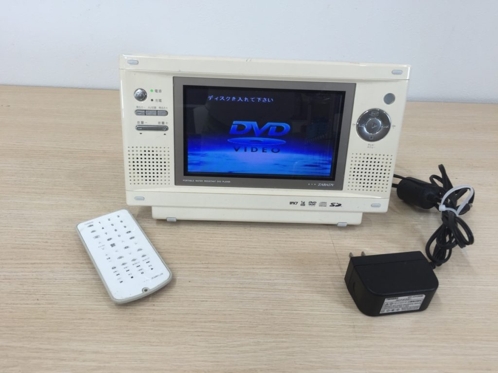 TWINBIRD ポータブル防水DVDプレーヤー DVD ZABADY VD-J713 セラミックホワイト ツインバード
