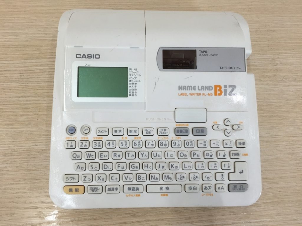 カシオ NAME LAND Biz LABEL WRITER KL-M5 3.5mm～24mm テープ対応