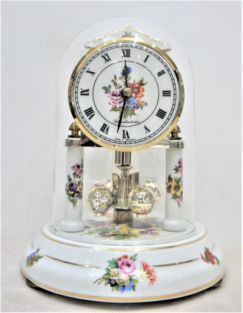 ALKALINE QUARIZ HTTA GK435W アンティーク レトロ 洋食器 西洋 ドイツ製 陶器 置物 時計 花 MADE IN GERMANY