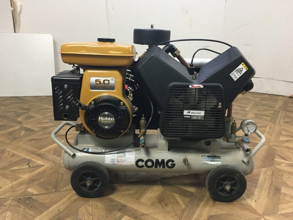 アネスト岩田 エンジンコンプレッサー PLUE22-7 COMG L22-10 ANEST IWATA 現状品