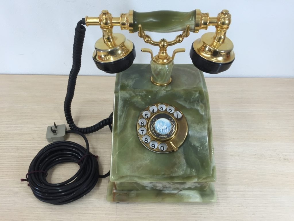 日興電機 ダイヤル式電話機 B-51-002 NIKKO ニッコー 大理石