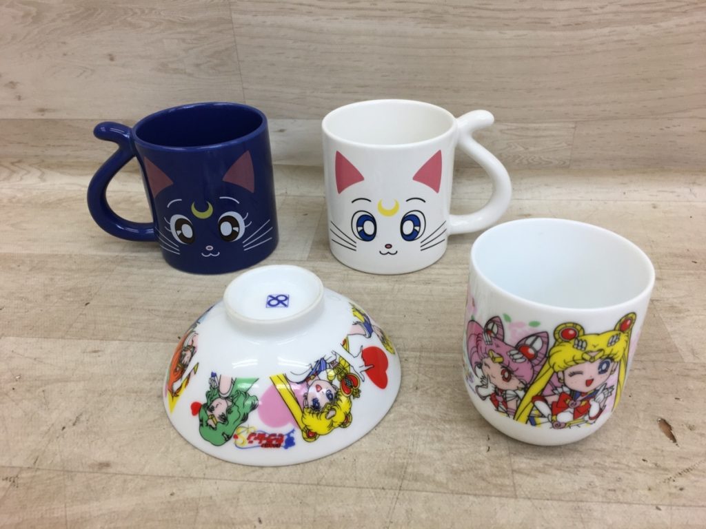 美少女戦士セーラームーン S SS お茶碗 湯呑 ルナ アルテミス マグカップ 20th anniversary 陶器