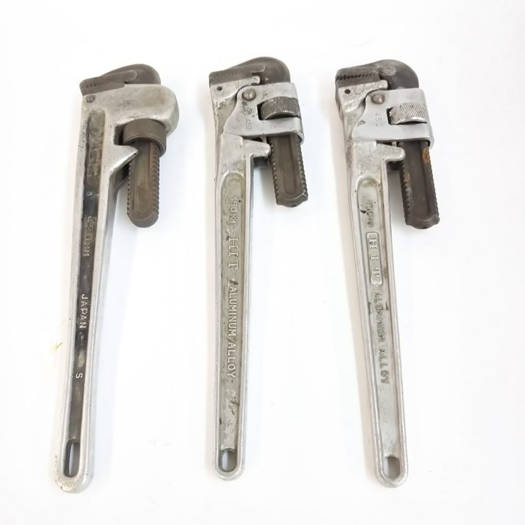 パイプレンチ 450mm まとめて3本 工具 現状品