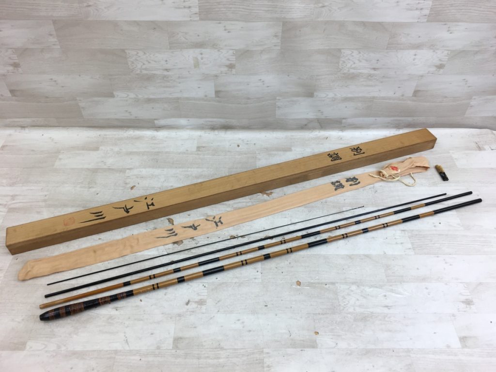 サクラ 江戸川 別調 中硬 3.9m 並み継ぎ ヘラブナ へら竿 木箱付き 釣竿 ロッド