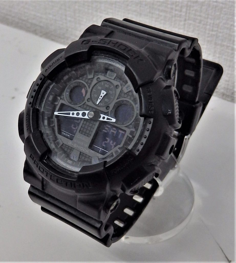 G-SHOCK PROTECTION カシオ Gショック 腕時計 GA-100 黒 ※稼働 箱無し 本体のみ 5081