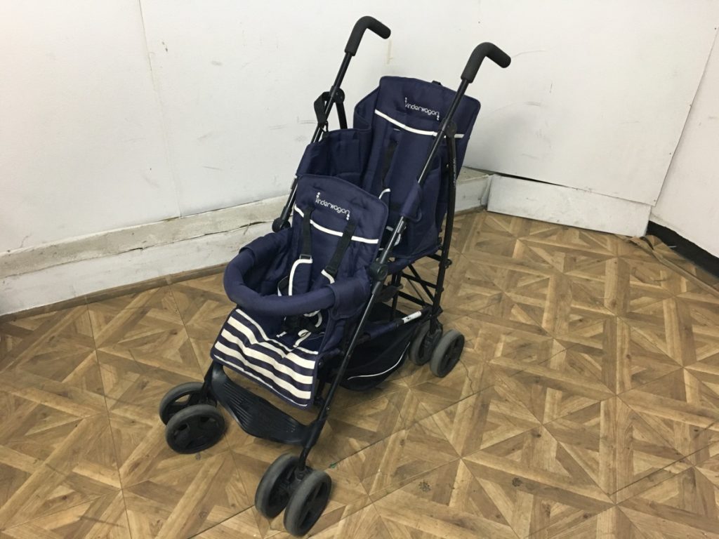 KINDERWAGON 2人乗りベビーカー 1213JTRU 縦型 バギーカー ネイビー kinderwagon キンダーワゴン