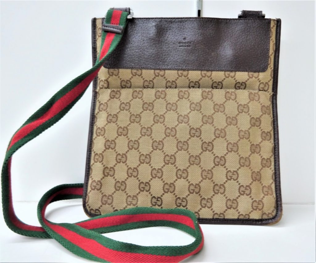 GUCCI/グッチ シェリーライン 斜め掛け ショルダーバッグ GGキャンバス