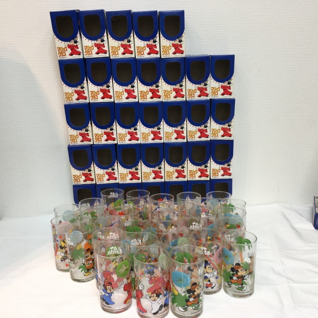 長期保管品 未使用品 昭和レトロ ノベルティー 非売品 ファンタ マジックグラス ディズニー 3種 合計33個