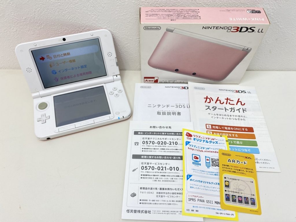 ３DSLL ピンク×ホワイト 初期化・動作確認済み 元箱付き 本体 ニンテンドー 任天堂