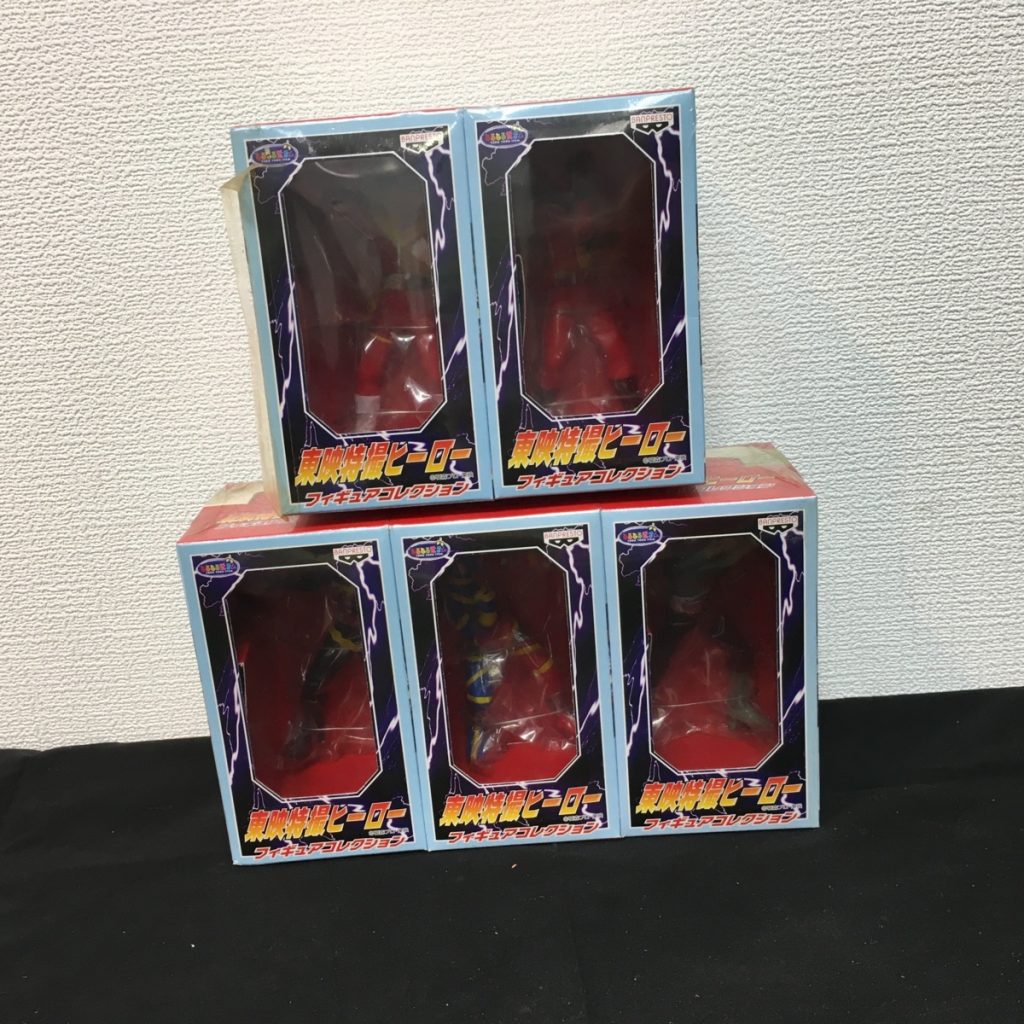東映特撮ヒーロー フィギュアコレクション 仮面ライダー1号＆アカレンジャー＆快傑ズバット＆ハカイダー など未開封品・動作未確