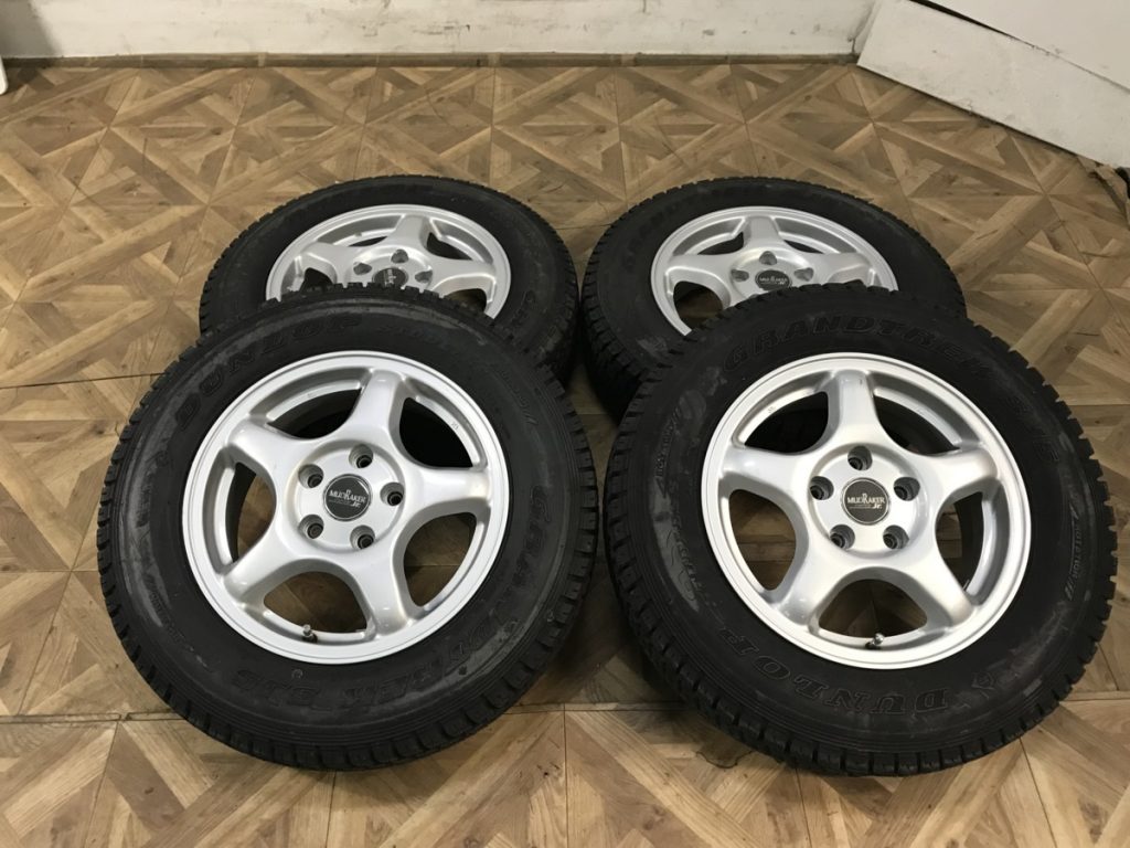 DUNLOP スタッドレス GRANDTREK 175/80R15 90Q MuD RAKER ホイール 4本セット ダンロップ
