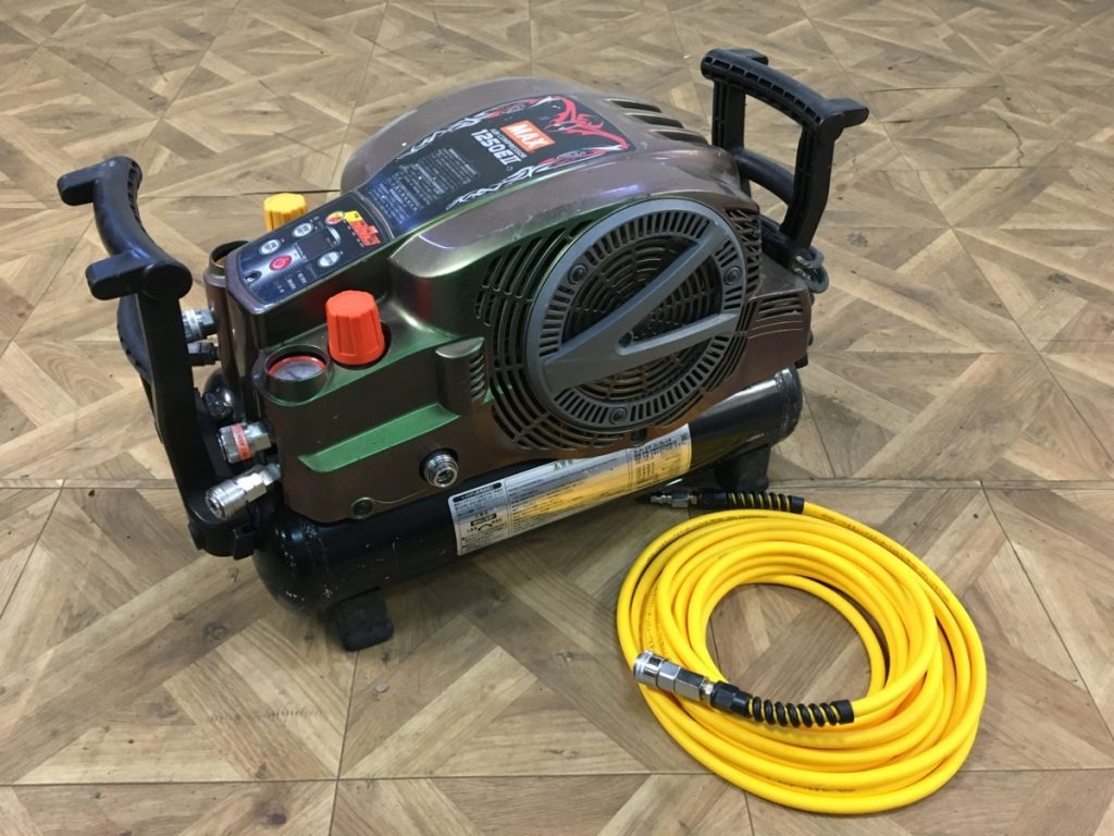 MAX スーパーエア コンプレッサー AK-HL HH1250E2 1250EⅡ 100V 50/60Hz ホース 9.9m 高圧 マックス 現状品