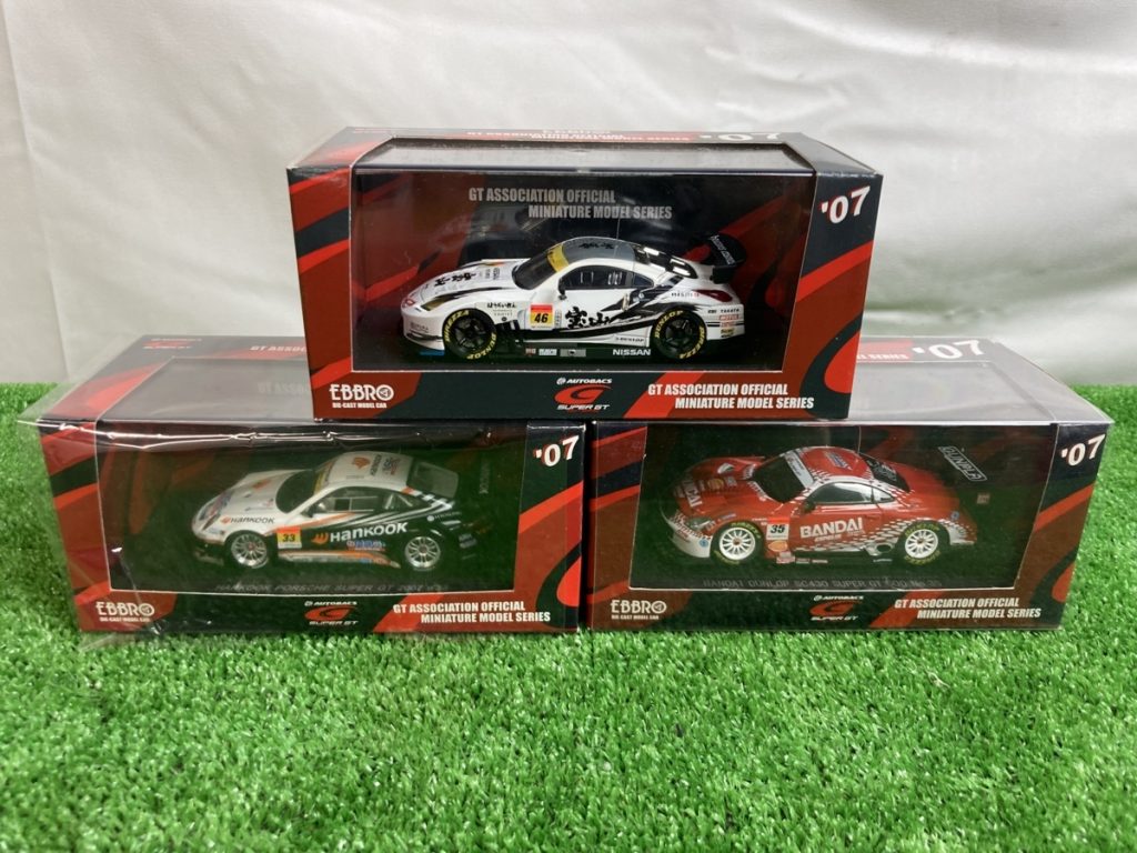 未開封品　EBBRO　エブロ　1/43　3点セット　HOUZAN DUNLPO Z　BANDAI DUNLPO SC430　HANKOOK PORSCHESUPER