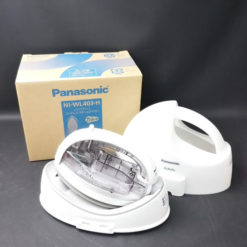 動作品 Panasonic コードレススチームアイロン カルル NI-WL403-H 2015年製 クリアグレー 現状品