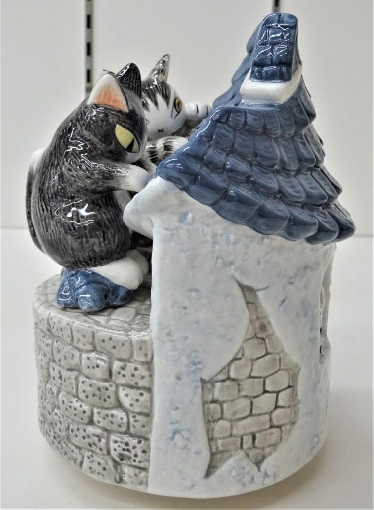 わちふぃーるど ダヤン オルゴール 月下連弾 ムーンライトセレナーデ 陶器製