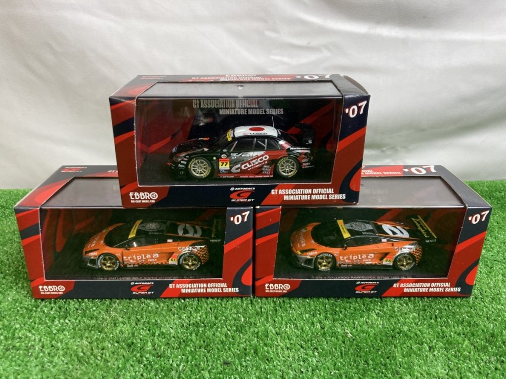未開封品　EBBRO　エブロ　1/43　3点セット　CUSCO DUNLOP SUBARU IMPREZA　RG-3 Super GT07　77　67　66