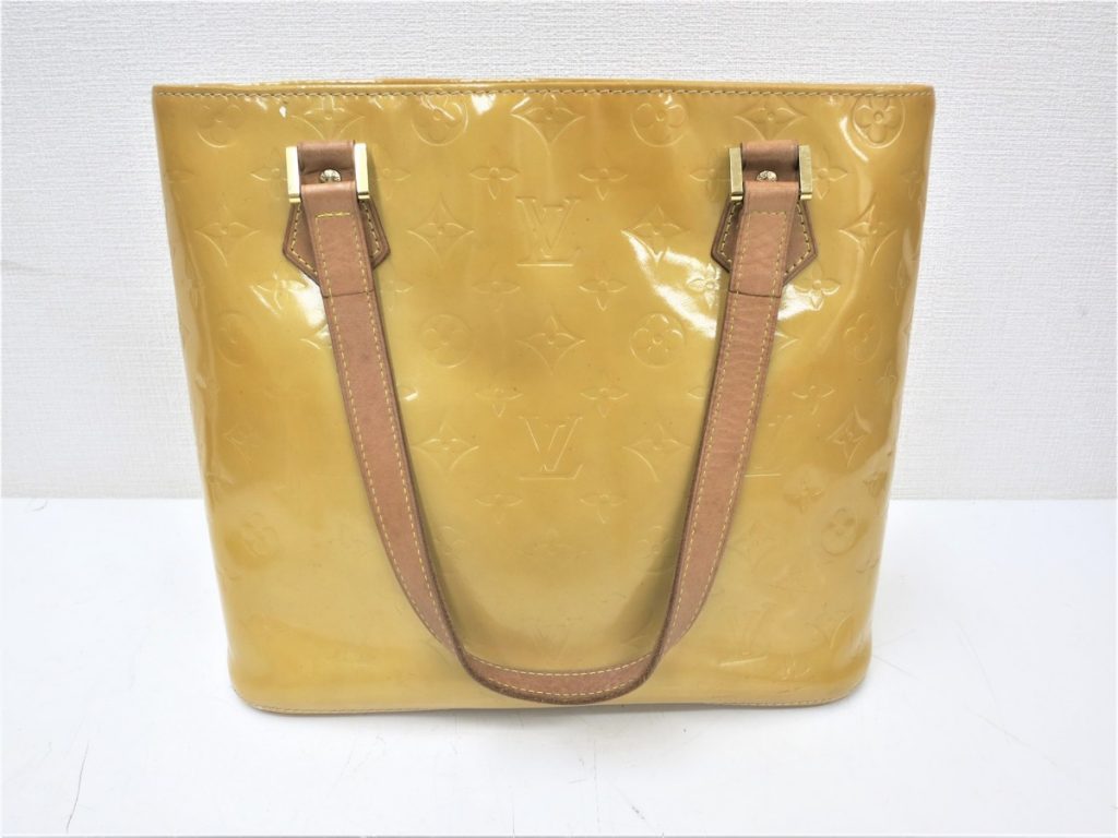 LOUIS VUITTON ルイヴィトン LW0010 モノグラム ヴェルニ ヒューストン ハンドバッグ イエロー